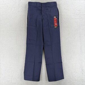 Dickies 874 Original Fit Pants Mens 30x30 Blue Straight Leg Work Chino Workwear